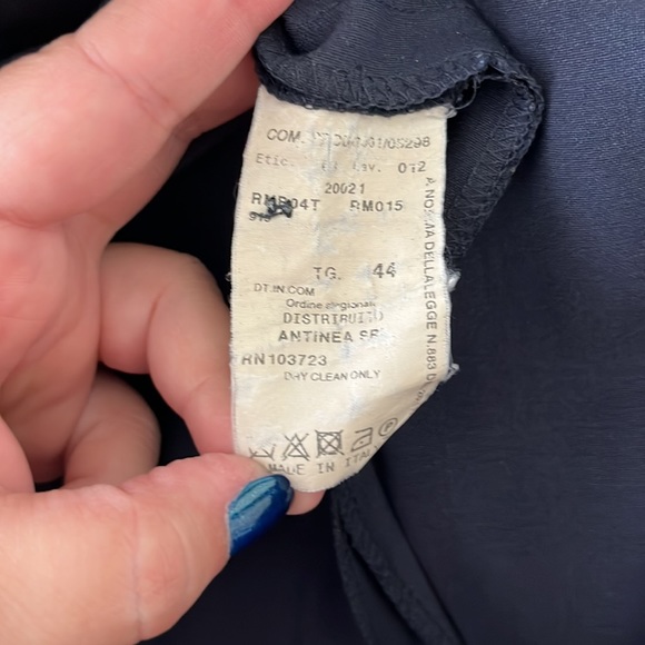 Armani Collezione Silk Wool Stretch Flat Front Side Zip Trousers - Picture 8 of 9